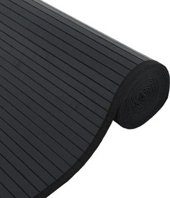 vidaXL Χαλί Ορθογώνιο Μαύρο 60 x 400 εκ. Μπαμπού