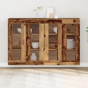 vidaXL Τοίχου Ντουλάπες 2 τεμ Παλιό Ξύλο 69.5x34x90 εκ. Επεξεργασμένο Ξύλο