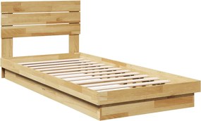 vidaXL Πλαίσιο κρεβατιού με κεφαλάρι χωρίς στρώμα 75x190 cm