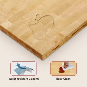 VEVOR Table Top Solid Wood Desk Top 47.2" x 29.5" x 1.5" Rectangular Maple Wood