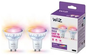 Έξυπνη Λάμπα 2xGU10 50W PAR16 LED Διάφανο Σετ RGBW 3CCT Dimmable 929003772342 Wiz-929003772342-Διάφανο 929003772342