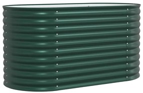 vidaXL Υπερυψωμένη Ζαρντινιέρα Πράσινο 160 x 80 x 81 cm Ατσάλι