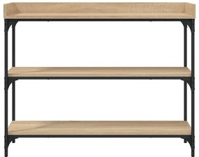 vidaXL Τραπέζι Κονσόλα με Ράφια Sonoma Δρυς 100 x 30 x 80 εκ.
