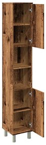 vidaXL Ντουλάπι μπάνιου Παλιό ξύλο 30x30x179 cm Κατασκευασμένο ξύλο
