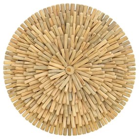 Διακοσμητικό τοίχου Decofy Inart drift ξύλο σε φυσική απόχρωση Φ60x5εκ