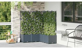 vidaXL Κηποτινάκι με Τρέλα 5 pcs Ανοιχτό γκρι 120 x 120 x 143 εκ. PP