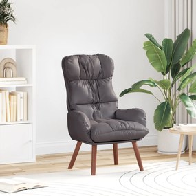 vidaXL Χαλαρωτική Πολυθρόνα Γκρι Συνθετικό Δέρμα