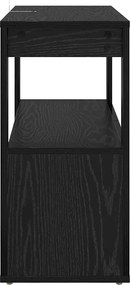 vidaXL Πλαϊνό γραφείο Μαύρη δρυς 80 x 30 x 60 cm Επεξεργασμένο ξύλο