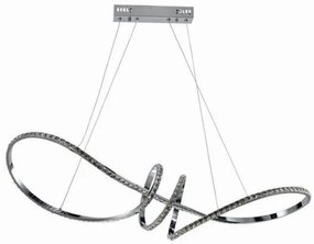 Κρεμαστό Φωτιστικό Οροφής LED 75W 6182 με κρύσταλλα Inlight-6182-Χρώμιο-Χρώμιο 6182-Χρώμιο