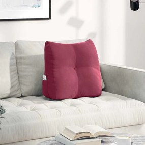 vidaXL Μαξιλάρι Πλάτης Κόκκινο 45 x 50 x 24 cm Βελούδο