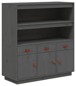 vidaXL Ντουλάπι Γκρι 100 x 40 x 108,5 εκ. από Μασίφ Ξύλο Πεύκου