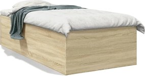 vidaXL Πλαίσιο Κρεβατιού Sonoma Δρυς 100x200 εκ. Επεξεργασμένο Ξύλο