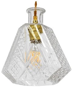 Κρεμαστό Φωτιστικό Οροφής Γυάλινο Διάφανο LIQUEUR 01515 Globostar-1515-Διάφανο 1515