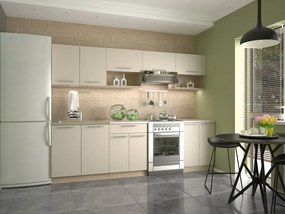 Σετ κουζίνας Houston 858, 260x60cm, Πάγκος, Ινοσανίδες μέσης πυκνότητας