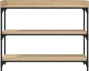 vidaXL Τραπέζι Κονσόλα με Ράφια Sonoma Δρυς 100 x 30 x 80 εκ.