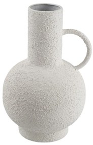 Βάζο Μεταλλικό Με Χερούλι Λευκό 19,5x18,5x28εκ. Zen Collection 25.19.51403