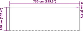 vidaXL Κουρτίνα Δαντέλας με κουρτίνες Λευκό 260x750εκ Πολυεστέρας