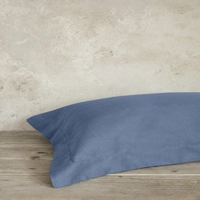 Μαξιλαροθήκες Superior Satin (Σετ 2τμχ) Oxford 3 Πλευρών Shadow Blue Nima 52X72 100% Cotton Satin