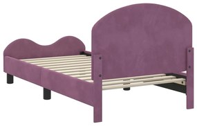 vidaXL Κρεβάτι Παιδικής Κρεβατοκάμαρας με Κεφαλάκι Μοβ 80 x 160 cm