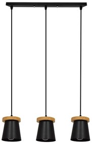 Φωτιστικό Οροφής - Ράγα Lana 01425 3xΕ27 Φ13x58x17cm Black-Beige GloboStar