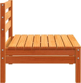 vidaXL Καναπές Κήπου Χωρίς Μπράτσα 4 τεμ. Καφέ Κεριού Μασίφ Πεύκο