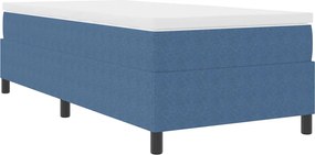 vidaXL Κρεβάτι με ελατήρια Μπλε και άσπρο 100 x 200 cm