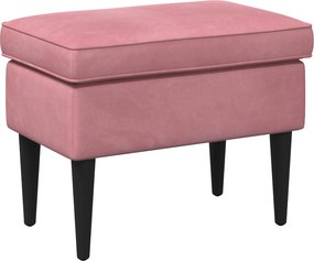 vidaXL Πολυθρόνα Ποδιών Ροζ 55 x 35 x 41 εκ Βελούδο
