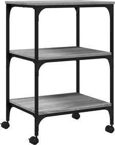 vidaXL Βάση Εκτυπωτή 3 Επιπέδων Γκρι Sonoma 50x41x75 εκ Επεξ. Ξύλο