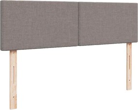 vidaXL Οθωμανικό κρεβάτι με στρώμα Taupe 140x200cm ύφασμα