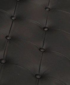 vidaXL Πολυθρόνα Aviator Μαύρη από Γνήσιο Δέρμα