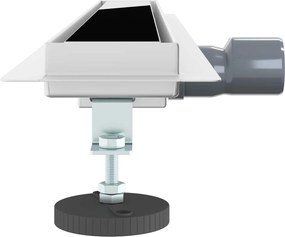 vidaXL Εκροή ντους με γυάλινη επικάλυψη Μαύρο 70 cm
