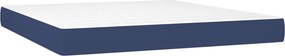 vidaXL Κρεβάτι Boxspring με Στρώμα &amp; LED Μπλε 180x200 εκ. Υφασμάτινο