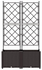 vidaXL Κηποτινάκι με Τρέλα 2 pcs Καφέ 80 x 40 x 143 εκ. PP