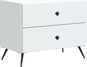 vidaXL Κομοδίνο Λευκό 62 x 34,5 x 47,5 εκ Επεξεργασμένο Ξύλο