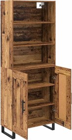 vidaXL Highboard 2 pcs Παλιό ξύλο Επεξεργασμένο ξύλο