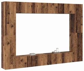 vidaXL Σετ επίπλου τηλεόρασης 8 pcs Παλαιό ξύλο 100 x 30 x 30 cm