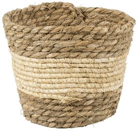 Καλάθι Διακοσμητικό Kythira 20272 Φ18x15cm Beige GloboStar Grass