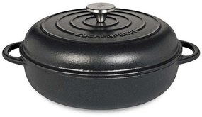 Κατσαρόλα Ρηχή Με Πομπέ Καπάκι Povence 416501028 Φ28cm Black Kuchenprofi 28cm Μαντέμι
