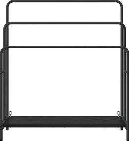 vidaXL Ράφι Ρούχων Μαύρη Οξυά 90 x 30 x 100,5 εκ. Επεξεργασμένο ξύλο