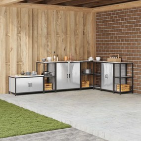 vidaXL Ράφι Κουζίνας HATTEM Ασημί 40 x 50 x 92 εκ Ατσάλι