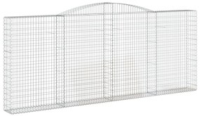 vidaXL Συρματοκιβώτιο Τοξωτό 400x30x160/180εκ. από Γαλβανισμένο Χάλυβα