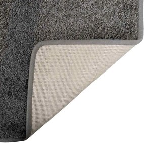 vidaXL Δερμάτινο Χαλί Γκρι 100 x 100 cm 100% Πολυπροπυλένιο Τούφτα