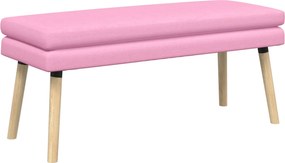 vidaXL Διπλή Επίστρωση Πάγκος Ροζ 110 x 40 x 47 εκ. Ύφασμα