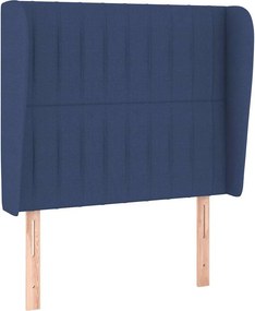 vidaXL Κρεβάτι Boxspring με Στρώμα Μπλε 100 x 200 εκ. Υφασμάτινο
