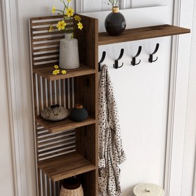 Έπιπλο Εισόδου Καρυδιά / Λευκό VIYANA 90x35x200