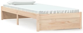 vidaXL Πλαίσιο Κρεβατιού 75 x 190 εκ. από Μασίφ Ξύλο Small Single