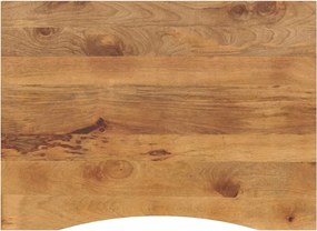 vidaXL Επιφάνεια Γραφείου Καμπύλη 100x80x2,5 εκ Μασίφ Ακατ. Μάνγκο