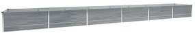 vidaXL Ζαρντινιέρα Υπερυψωμένη Γκρι 600x80x45 εκ. Γαλβαν. Χάλυβας