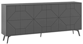 Μπουφές Dune 0214113 184x35x77,4cm Anthracite Μελαμίνη,Μέταλλο