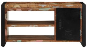 vidaXL Πάγκος Παπουτσιών Πολύχρωμο 100x40x50 εκ. Μασίφ Ξύλο Ανακυκλωμένο